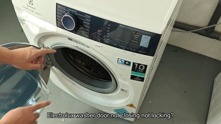Electrolux washing machine door partially open Electrolux washing machine door partially open