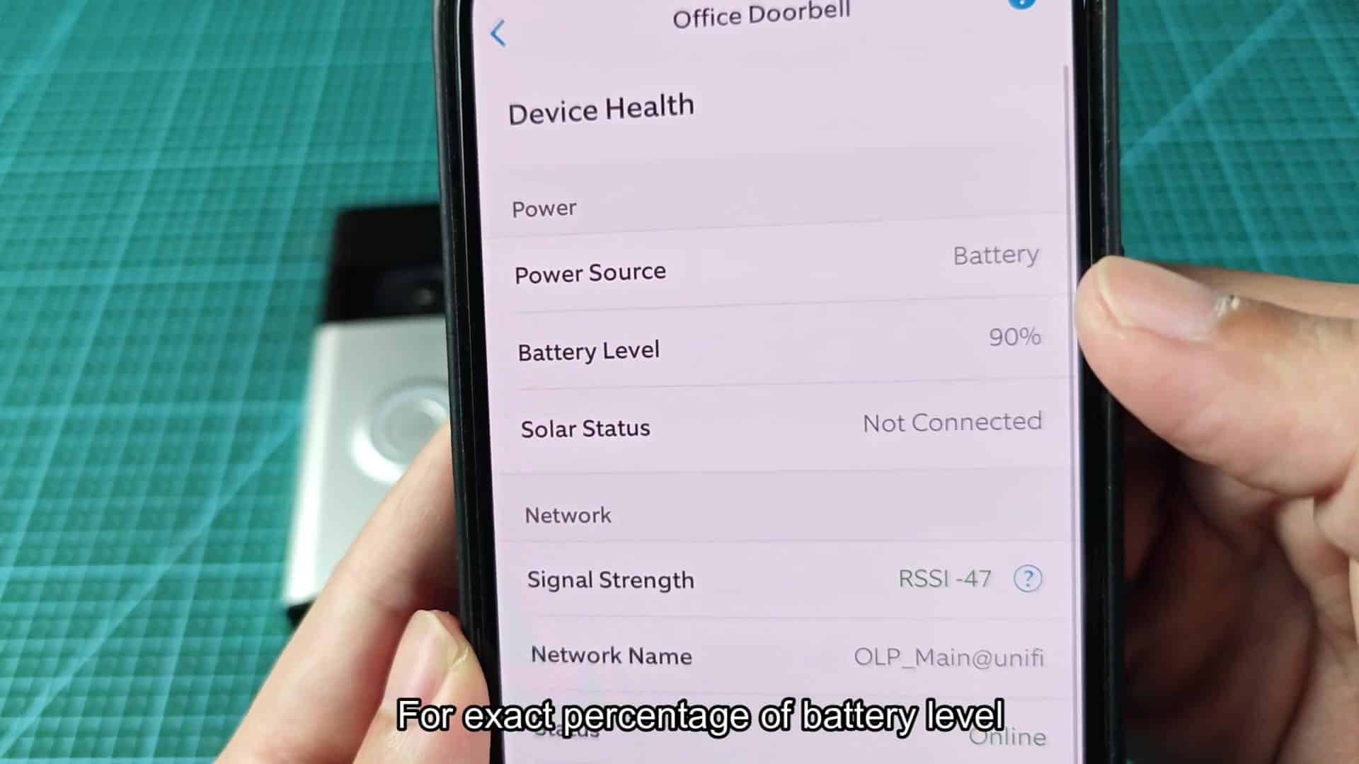 Exact battery percentage displayed in app Exact battery percentage displayed in app