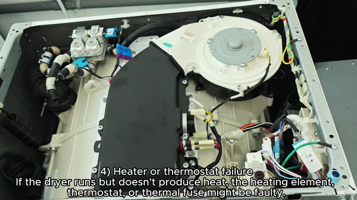 Exposed dryer heating element housing Exposed dryer heating element housing