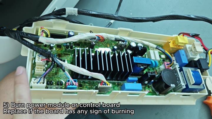 Exposed electronic control board components Exposed electronic control board components