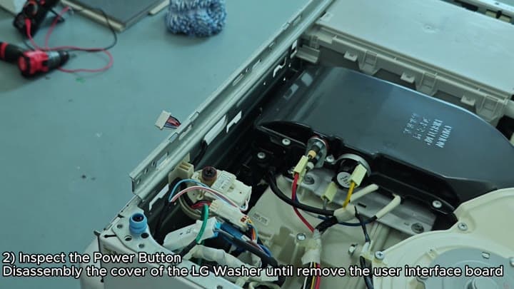 Exposed LG main control board Exposed LG main control board