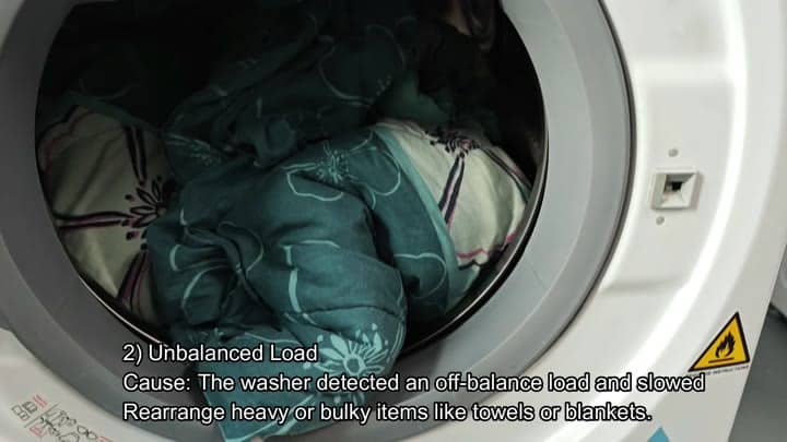 Floral towels inside the washing drum Floral towels inside the washing drum