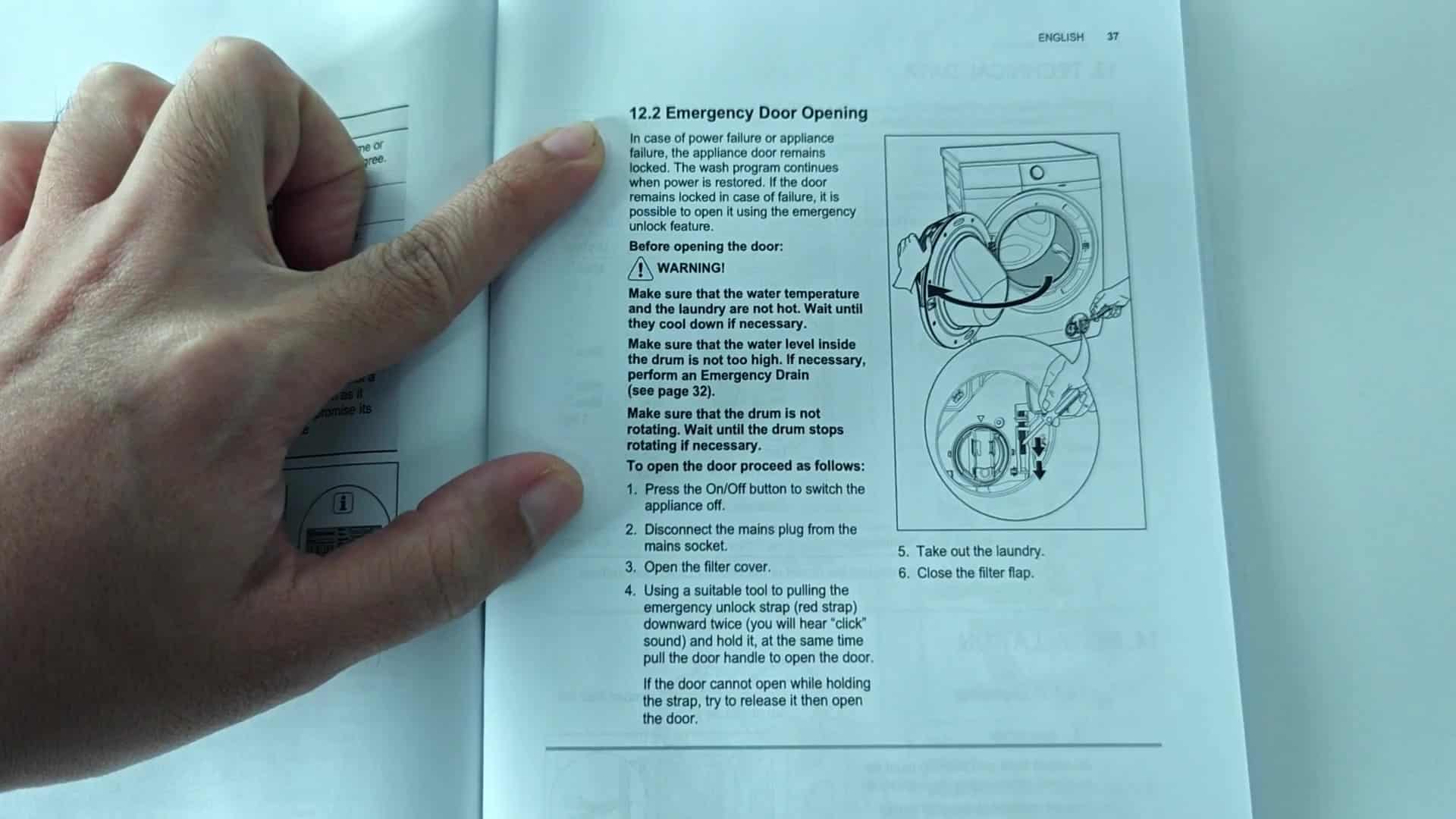Full manual instructions for emergency opening Full manual instructions for emergency opening