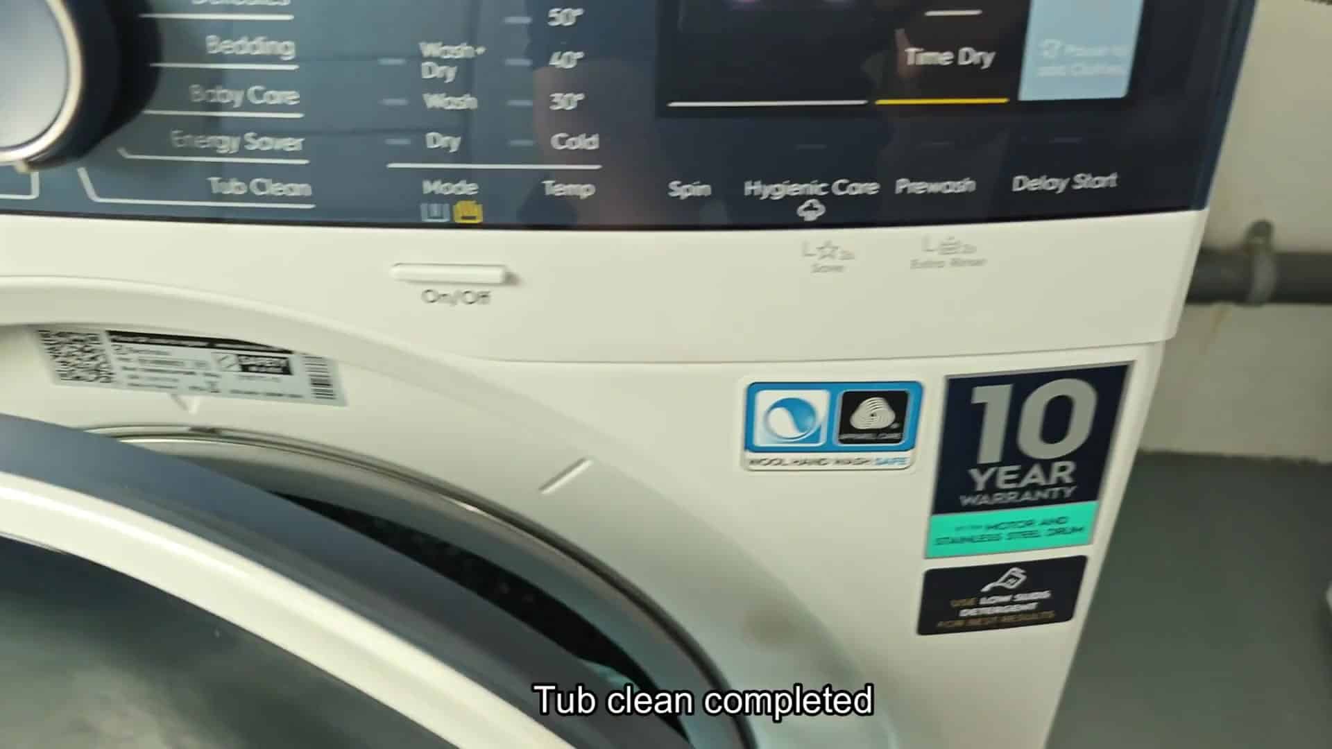 Full view of the Electrolux washer unit Full view of the Electrolux washer unit