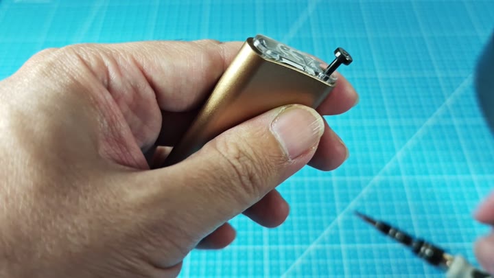 Gold remote with top cover off Gold remote with top cover off
