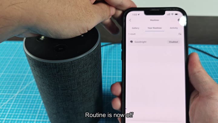 Goodnight routine listed as disabled Goodnight routine listed as disabled
