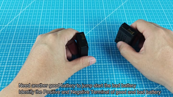 Identifying positive and negative battery terminals Identifying positive and negative battery terminals