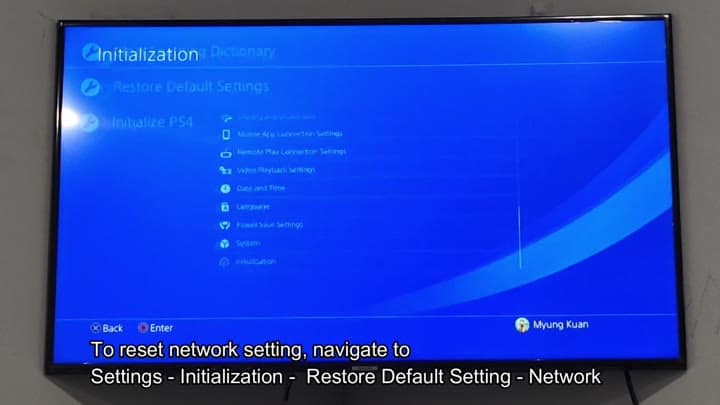 Initialization menu restore default option Initialization menu restore default option