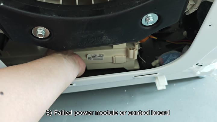 Inspecting failed power module inside Inspecting failed power module inside