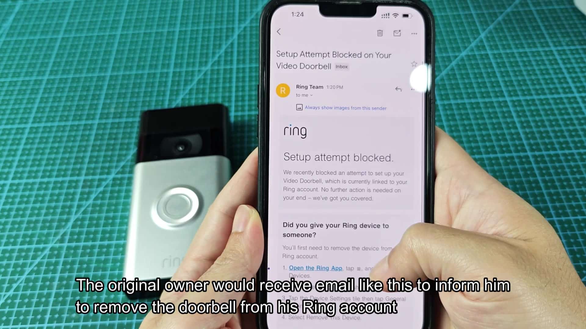 Instructions for original owner to remove device Instructions for original owner to remove device