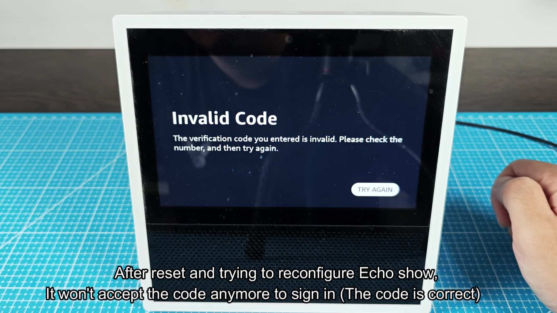 Invalid verification code error message Invalid verification code error message