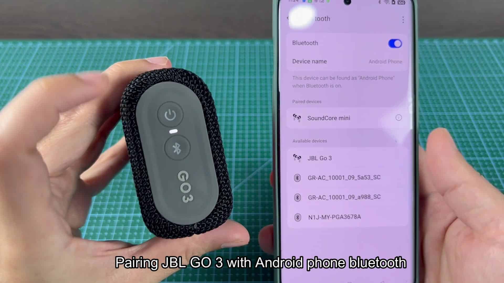 JBL Go 3 pairing status on Android JBL Go 3 pairing status on Android