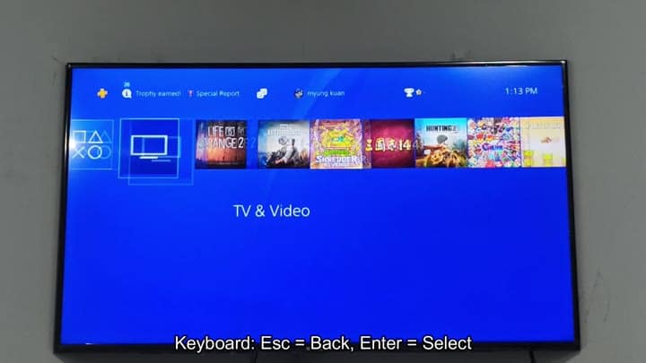 Keyboard shortcuts for navigation on PS4 Keyboard shortcuts for navigation on PS4
