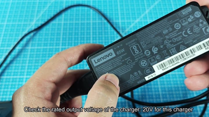 Lenovo 65W charger label details Lenovo 65W charger label details