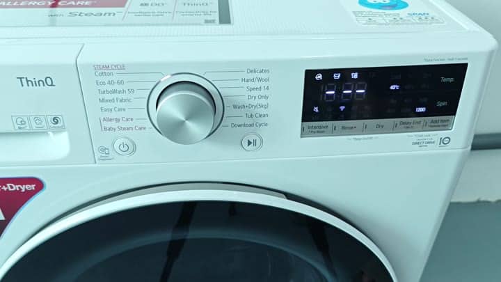 LG ThinQ washer control panel LG ThinQ washer control panel