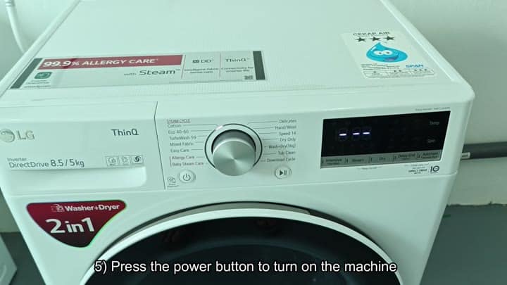 LG ThinQ washer dryer control panel LG ThinQ washer dryer control panel