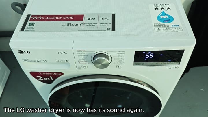 LG washer display sound restored LG washer display sound restored