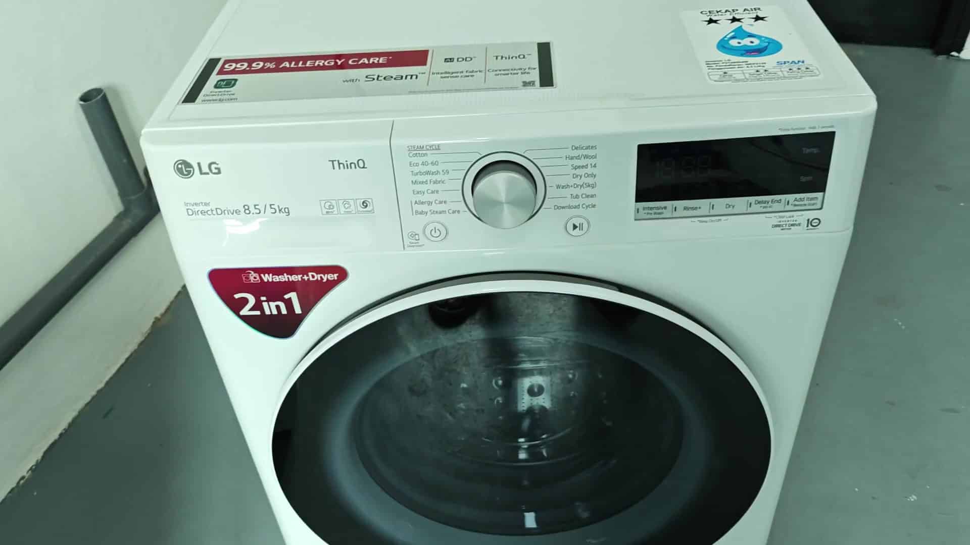 LG Washer Dryer control panel features LG Washer Dryer control panel features