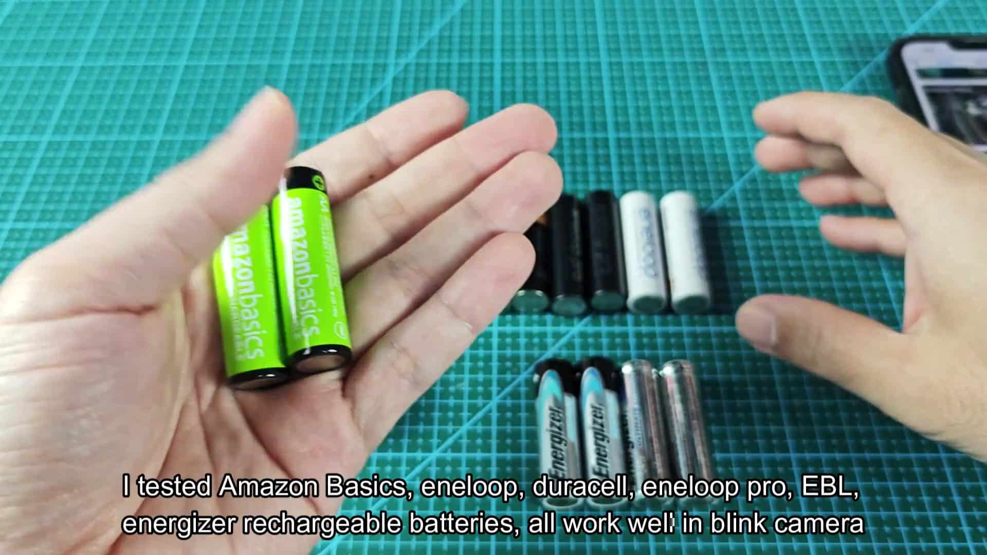 Lineup of tested AA battery brands Lineup of tested AA battery brands