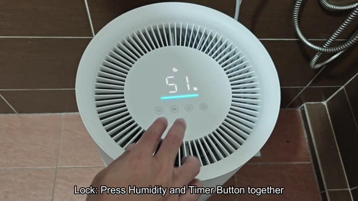 Lock screen by pressing humidity and timer Lock screen by pressing humidity and timer