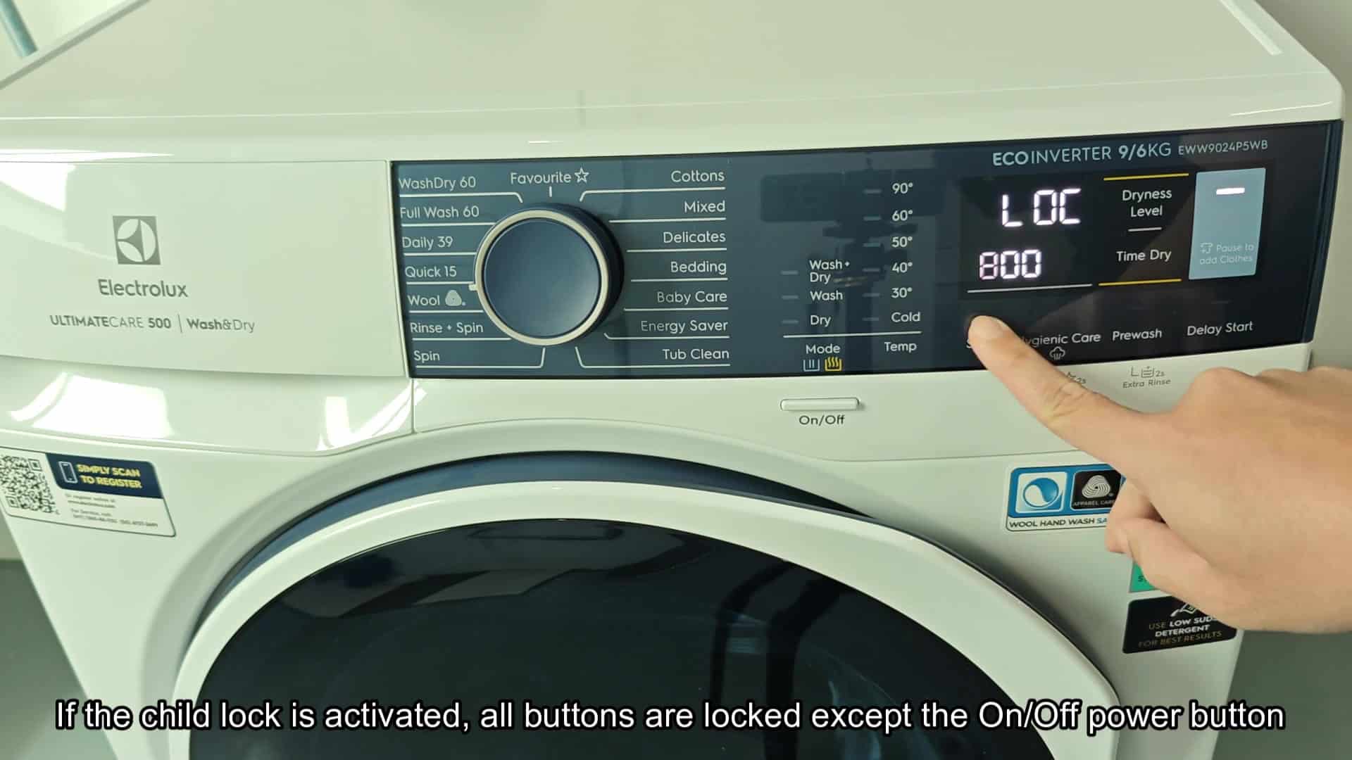 Locked display with power button active Locked display with power button active