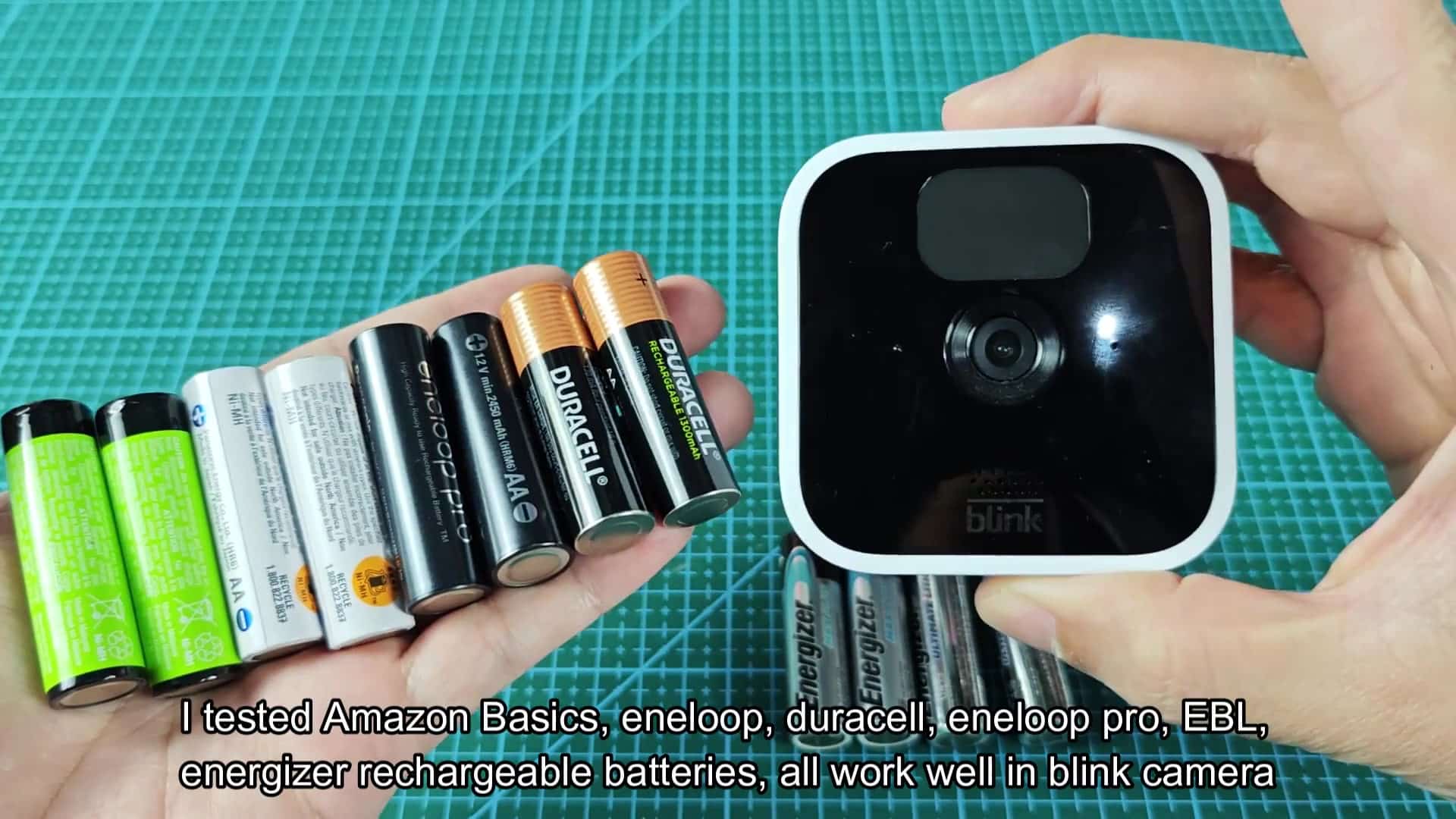 Loose Energizer rechargeable batteries on table Loose Energizer rechargeable batteries on table
