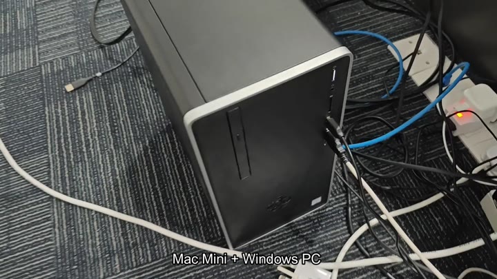 Mac Mini and Windows PC connected Mac Mini and Windows PC connected