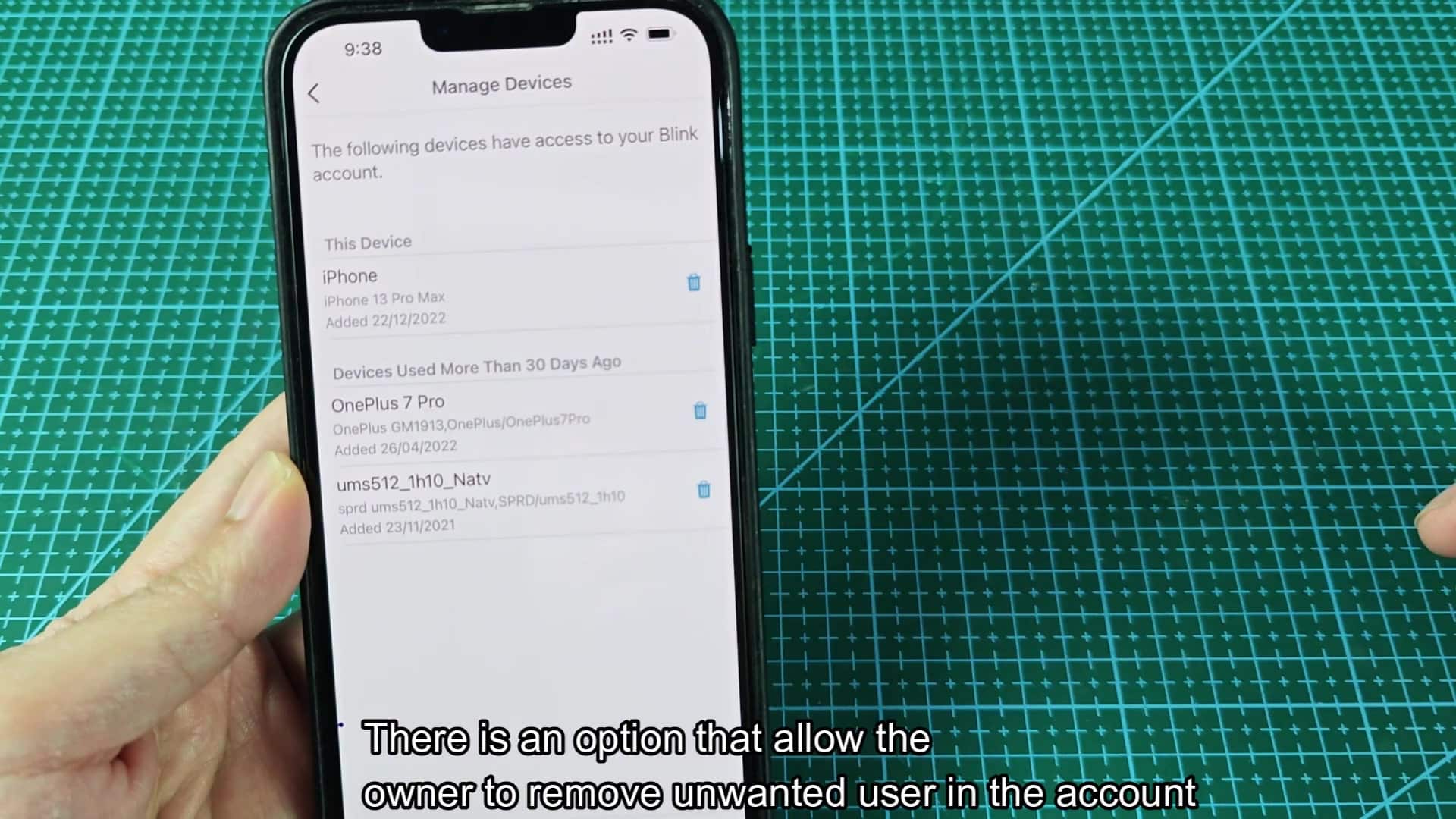 Manage devices list in Blink app Manage devices list in Blink app