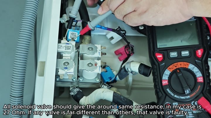 Measuring resistance on solenoid valves Measuring resistance on solenoid valves