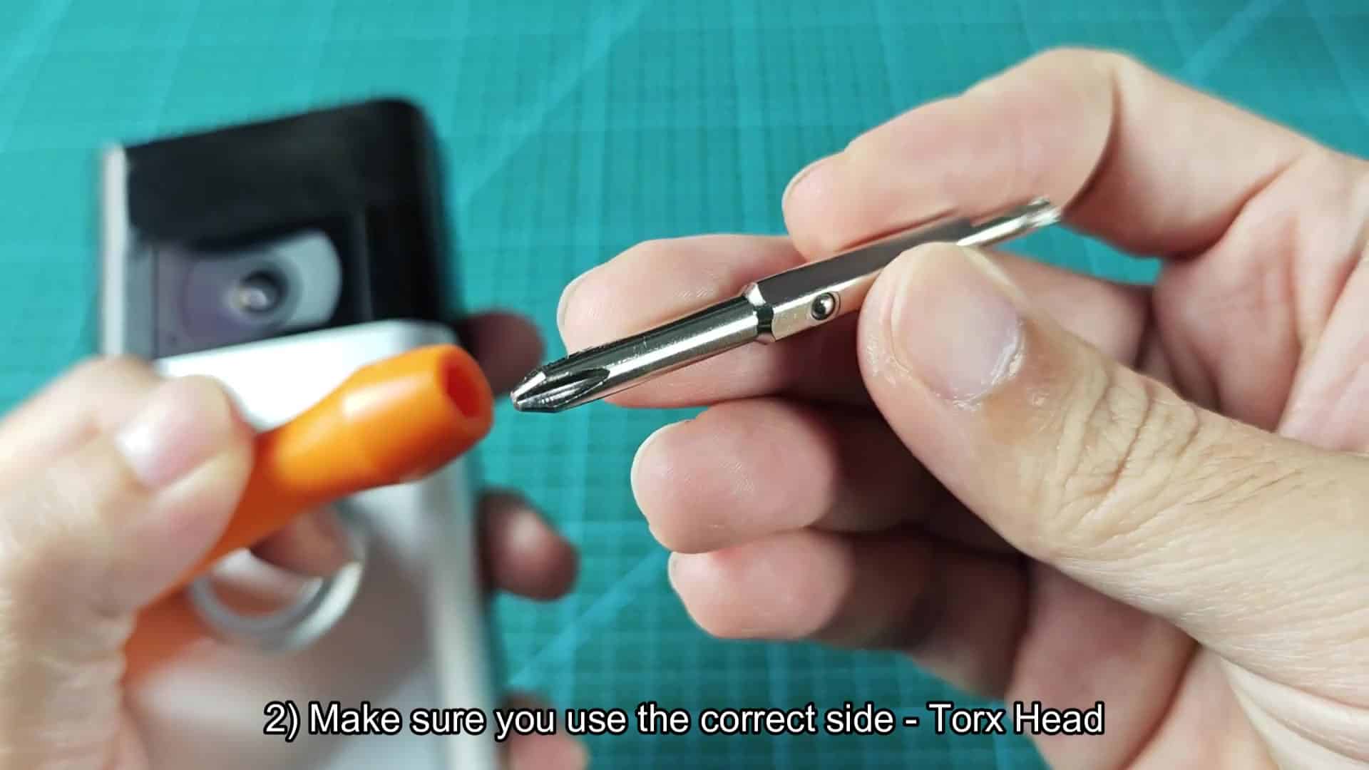 Metal Torx bit in orange handle Metal Torx bit in orange handle