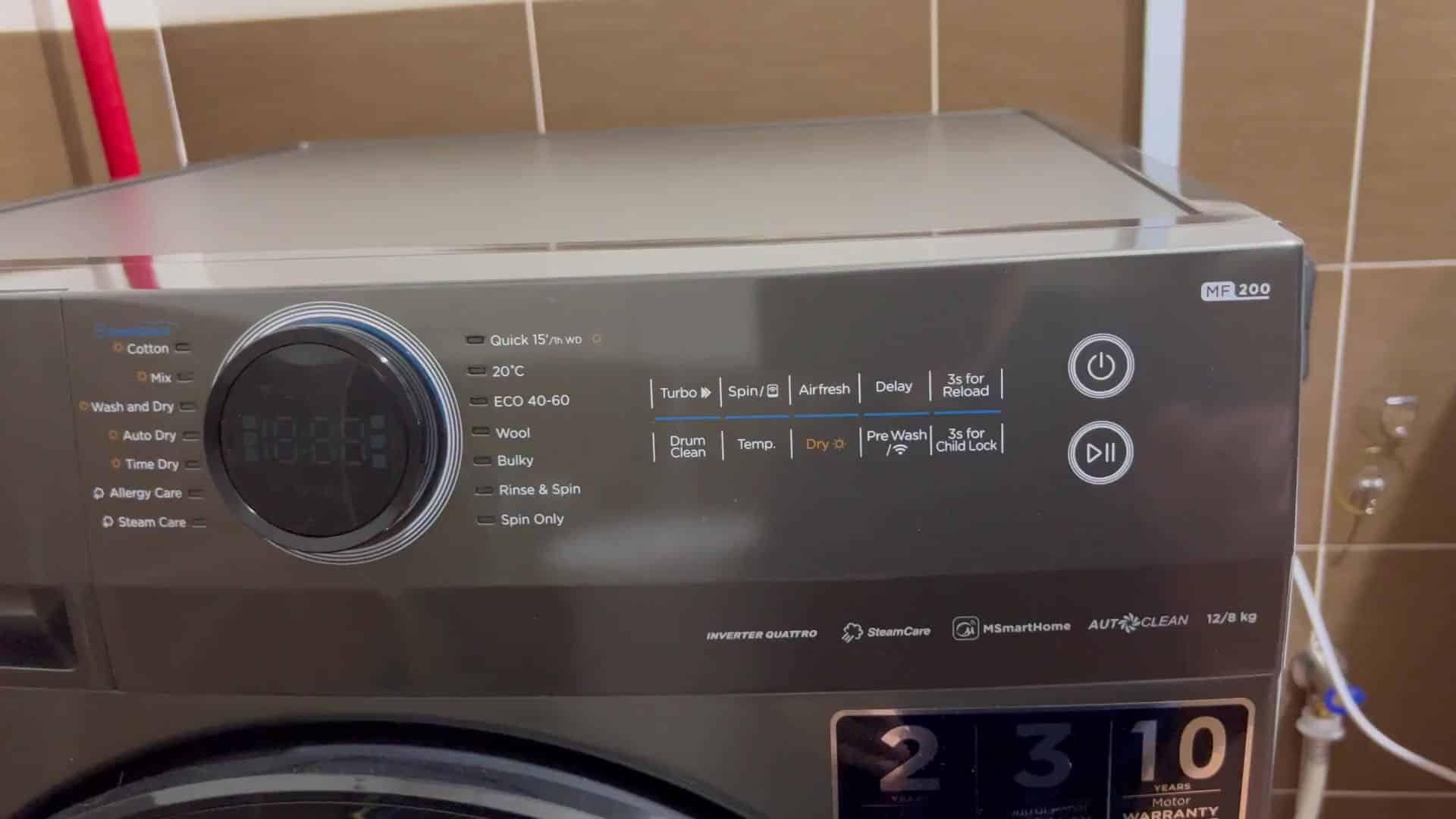 Midea MF 200 washing machine control panel Midea MF 200 washing machine control panel