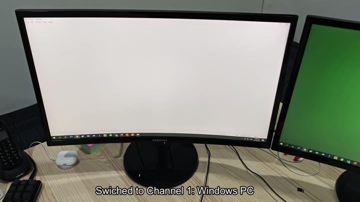 Monitor switching display to Windows PC channel Monitor switching display to Windows PC channel