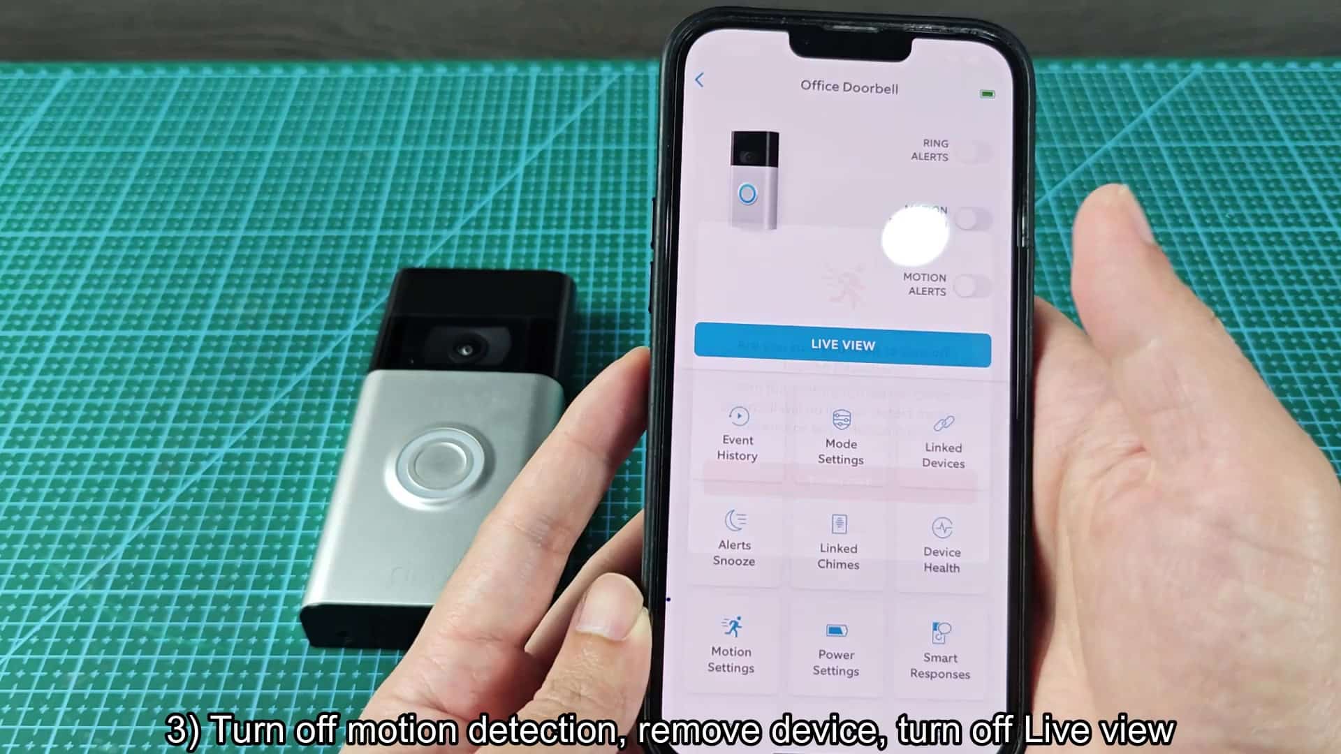 Motion detection turned off confirmation Motion detection turned off confirmation
