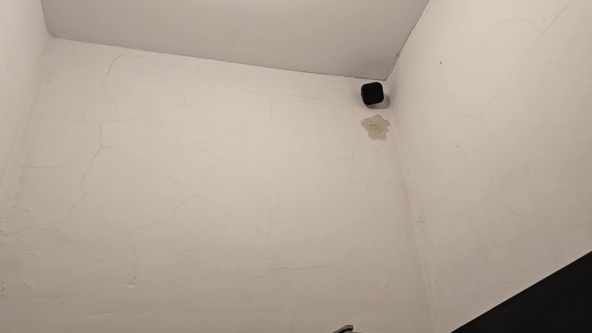 Mounted Blink camera in room corner Mounted Blink camera in room corner