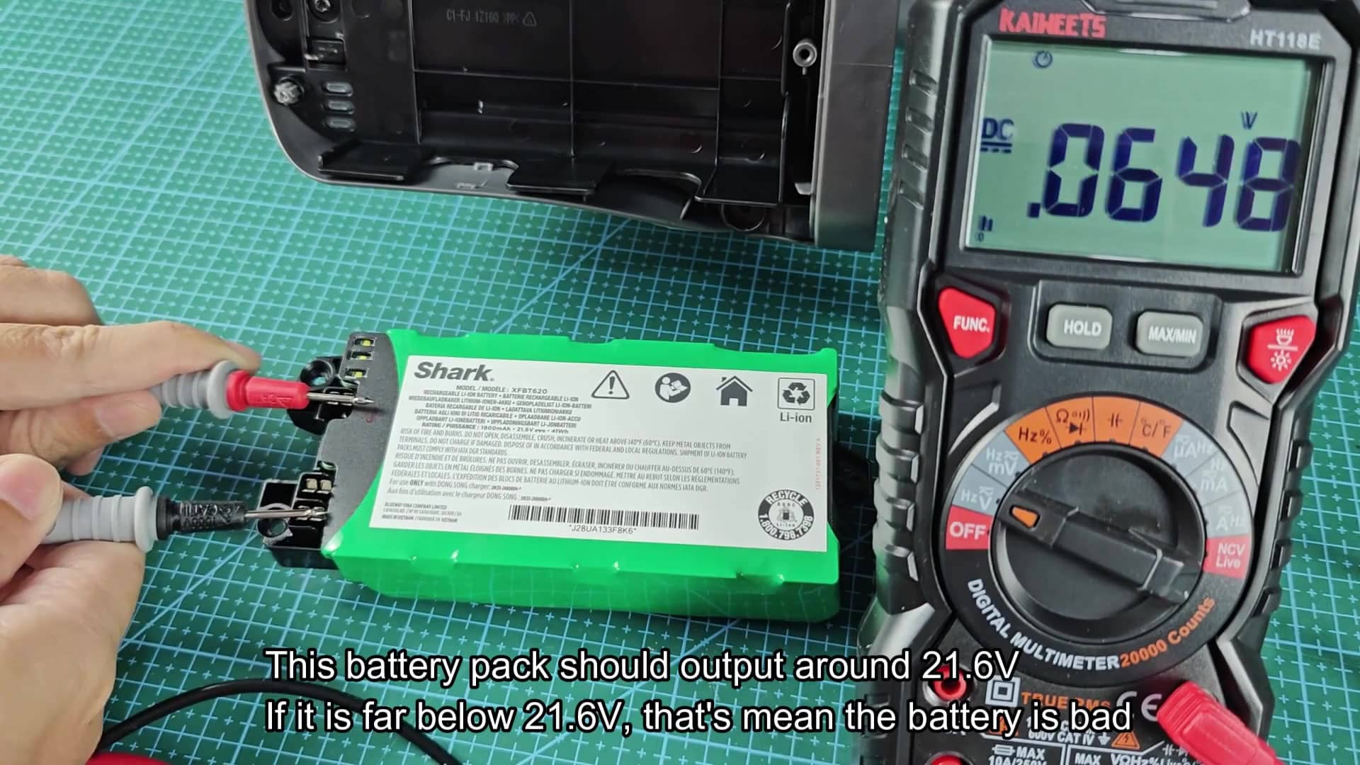 Multimeter showing low battery reading Multimeter showing low battery reading