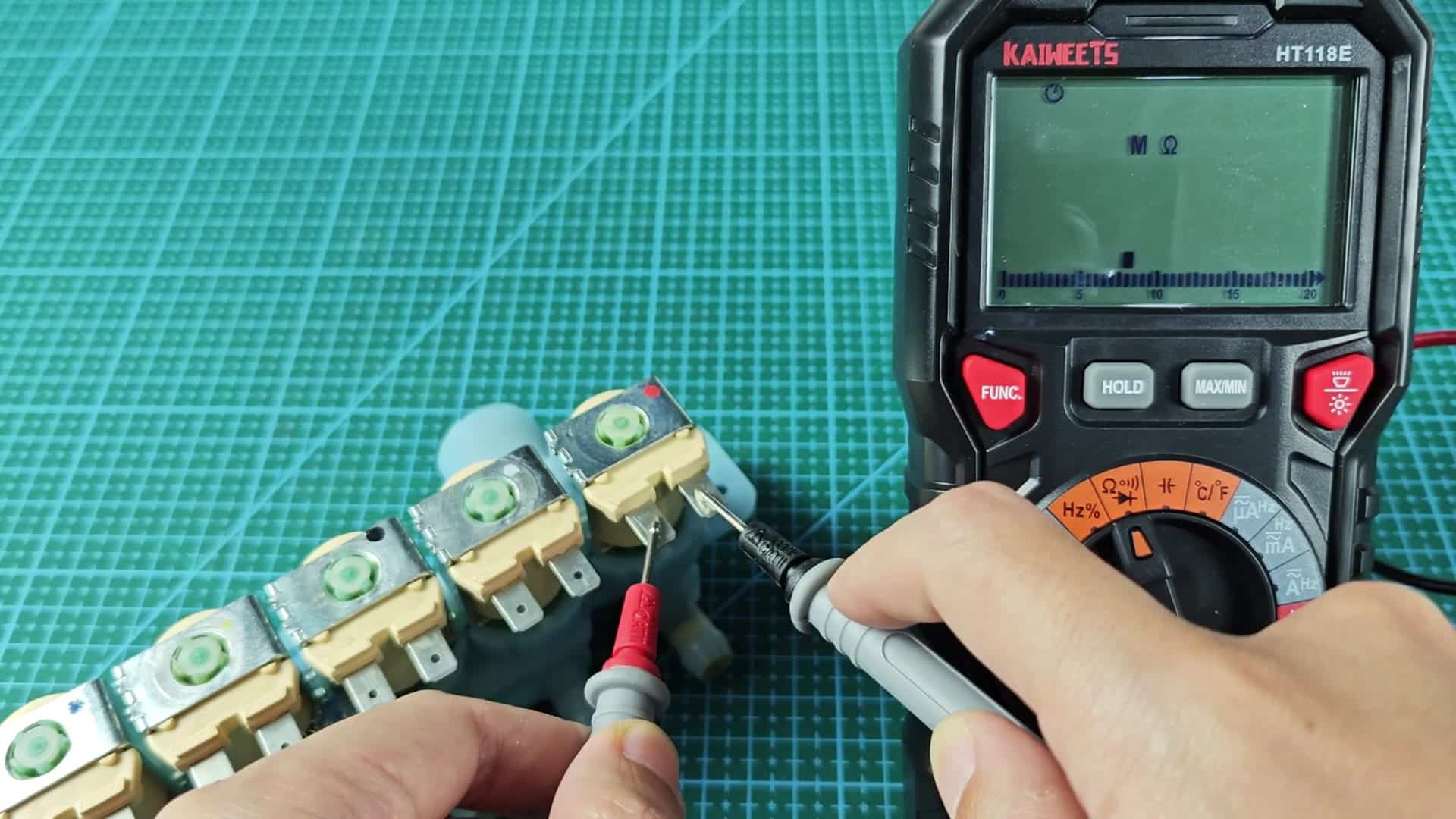 Multimeter shows zero indicating a faulty valve Multimeter shows zero indicating a faulty valve