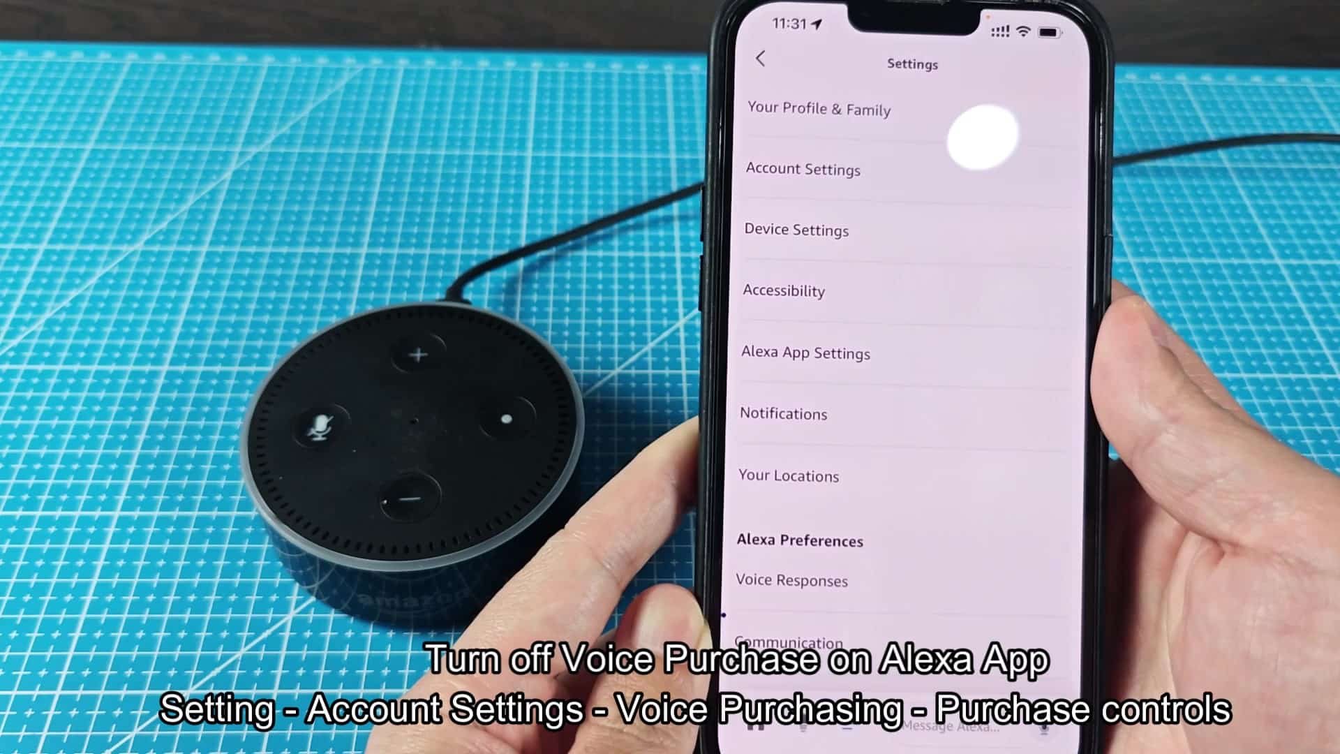 Navigating Alexa app account settings menu Navigating Alexa app account settings menu