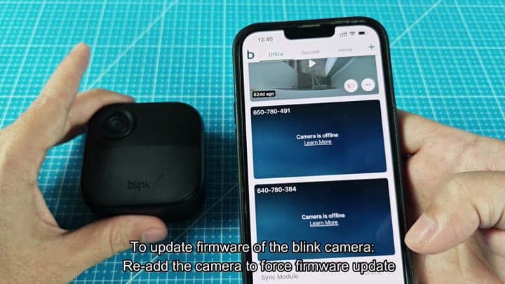 Offline cameras listed in Blink app Offline cameras listed in Blink app