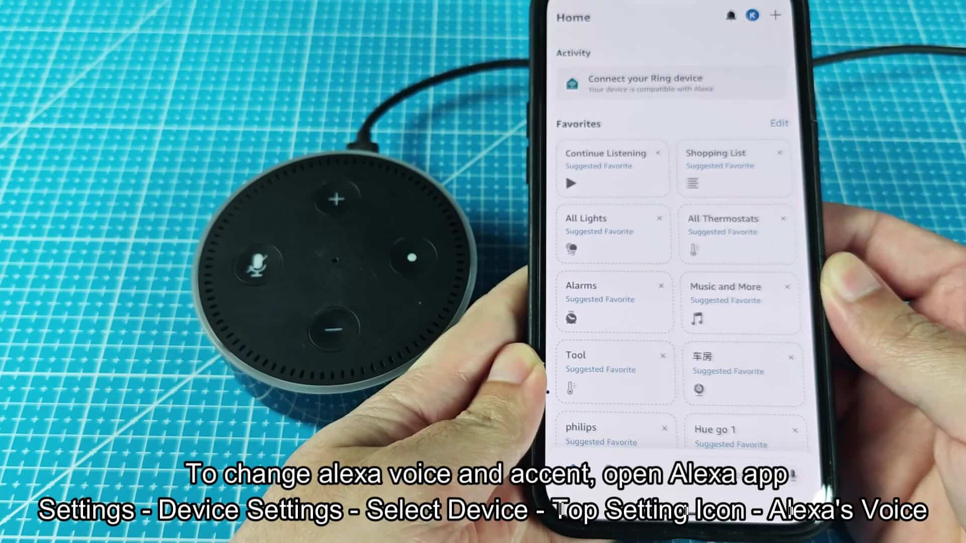 Open Alexa app on iPhone home screen Open Alexa app on iPhone home screen