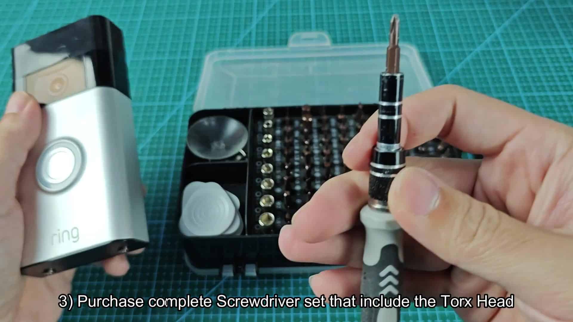 Open multi-bit screwdriver case Open multi-bit screwdriver case