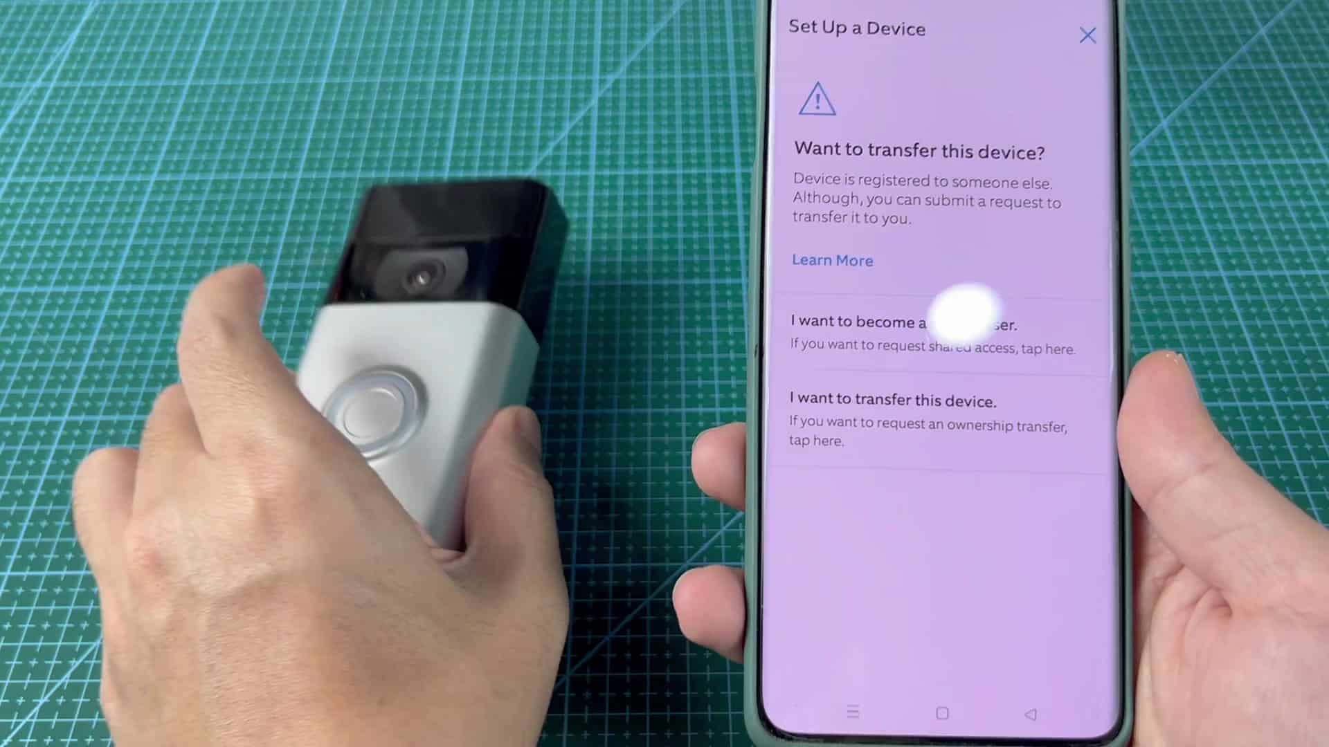 Option to transfer device ownership in app Option to transfer device ownership in app