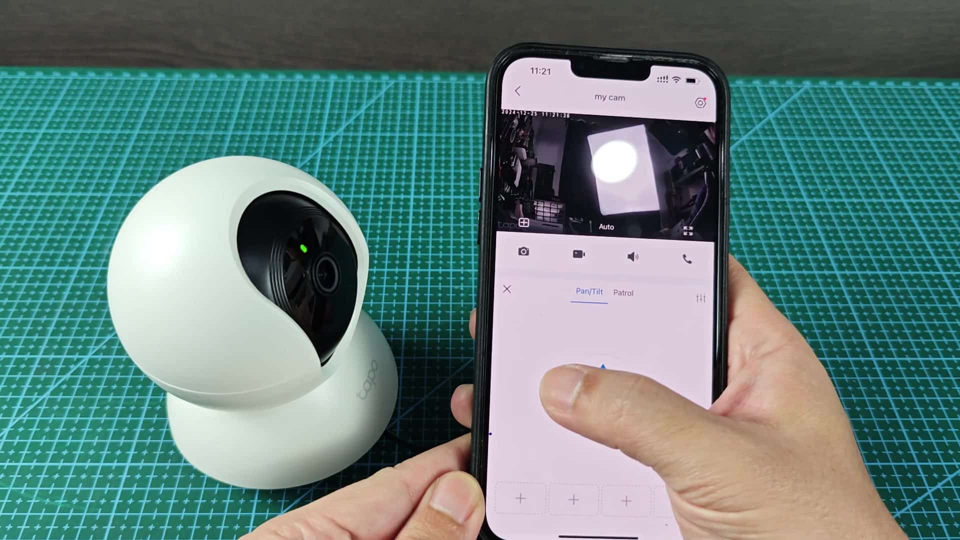 Pan and tilt camera controls Pan and tilt camera controls