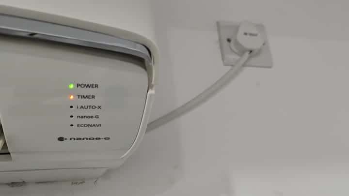 Panasonic air conditioner with timer indicator lit Panasonic air conditioner with timer indicator lit
