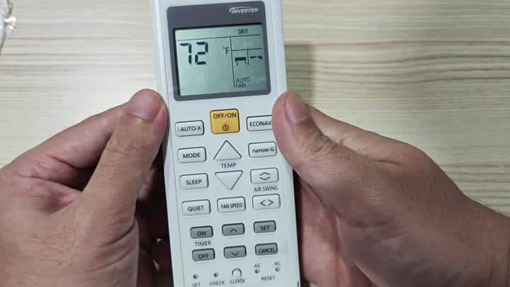 Panasonic remote display now shows Fahrenheit Panasonic remote display now shows Fahrenheit