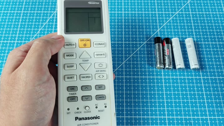 Panasonic remote with AA batteries ready Panasonic remote with AA batteries ready