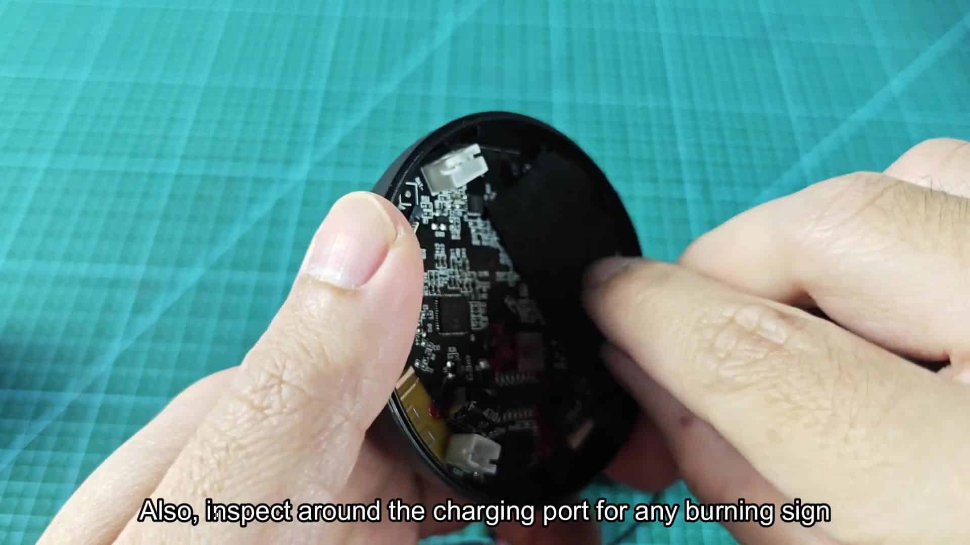 PCB board near charging port inspected PCB board near charging port inspected