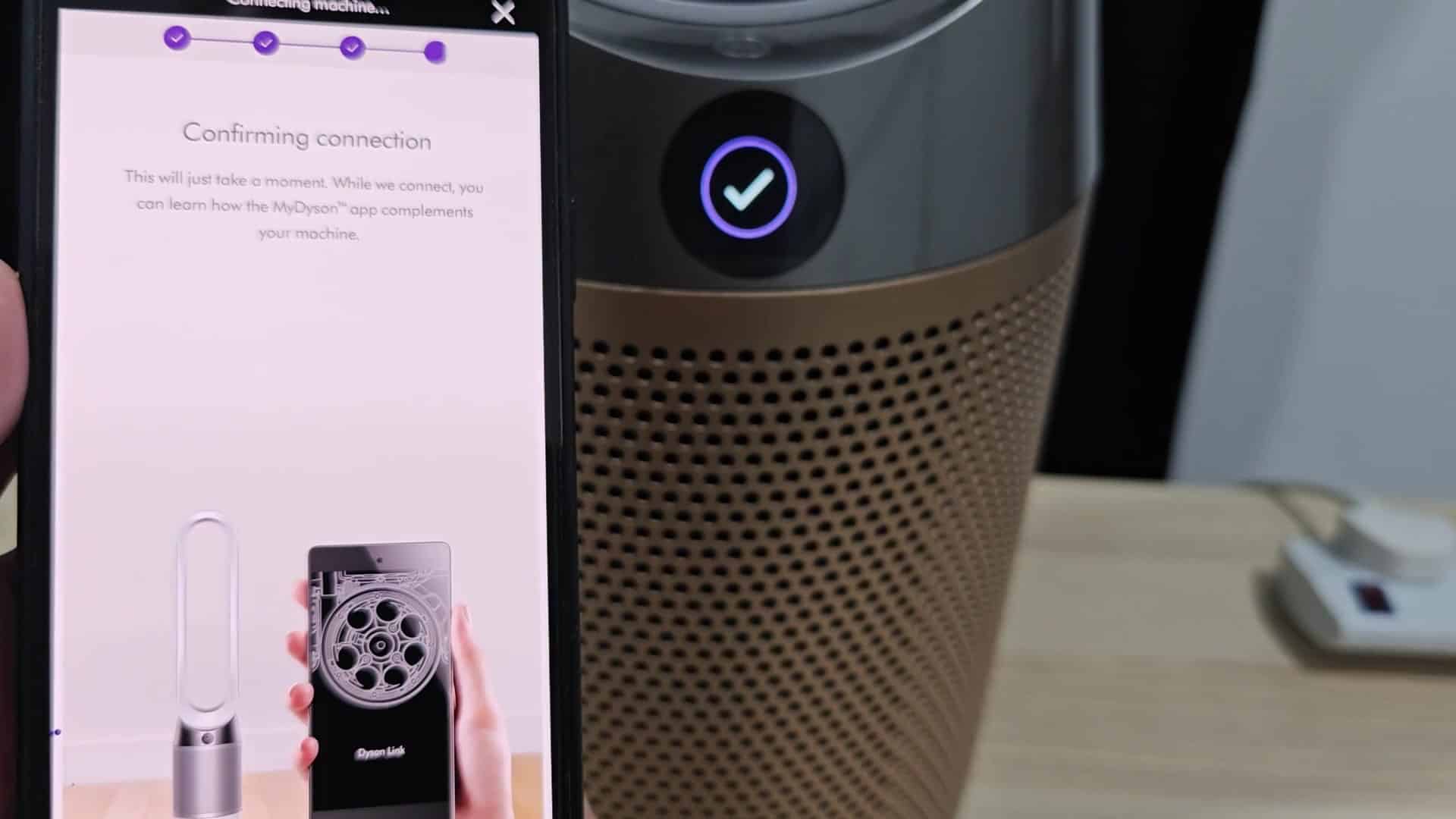 Phone confirms connected to device Phone confirms connected to device