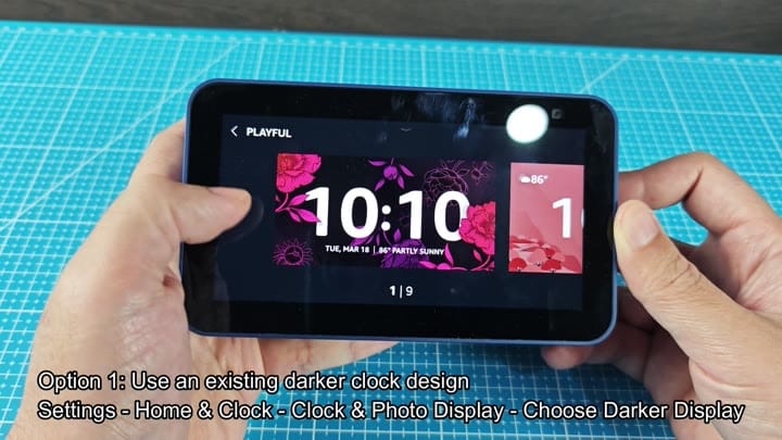 Playful theme clock on smartphone Playful theme clock on smartphone