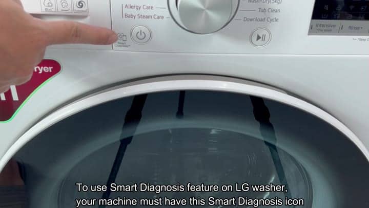 Press Smart Diagnosis on LG washer Press Smart Diagnosis on LG washer