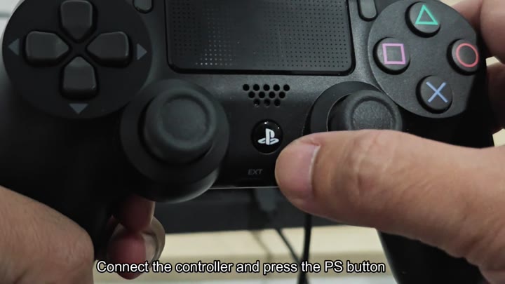 Press the PS button on controller Press the PS button on controller